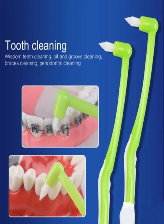 Digital Shoppy Wisdom tooth socket cleaning orthodontic toothbrush,Green, (1 pair) - Image 5